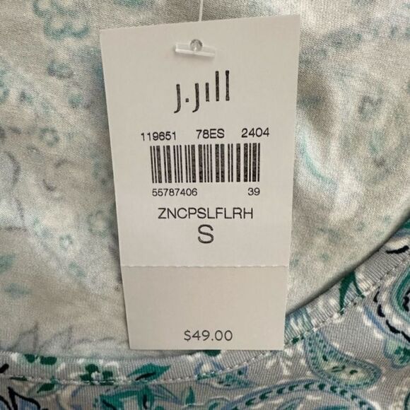 J. Jill Wearever A-Line Tank Top Paisley Women’s Size Small Chic Summer Style - Picture 3 of 8